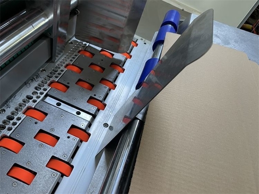 Kotak Pizza Otomatis Slotter Printer Flexo Die Cutter Folder Mesin Gluer Kecepatan Cepat