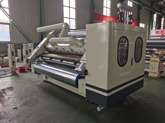 Otomatis 1400mm Single Facer Corrugated Machine E Flute Electric Heating