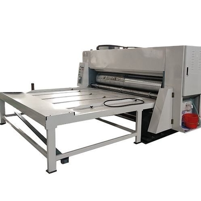Slotter Die Cutter Slotter Printer Flexo 4 Warna Bergelombang Jenis Pengumpanan Rantai Semi Otomatis