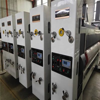 Flexo Printer Slotter Die Cutter Produksi Kemasan Kecepatan Disesuaikan