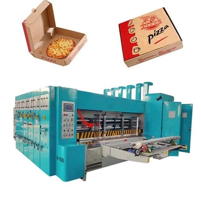 Flekso Pencetakan Mesin Kotak Karton Bergelombang Kotak Pizza Membuat Otomatis