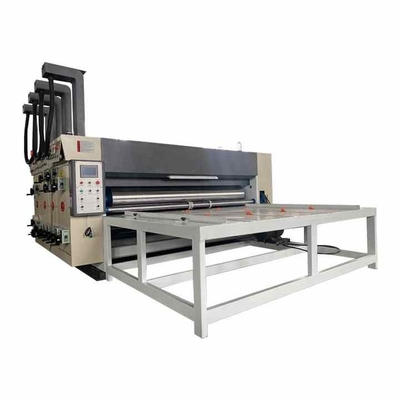 Dua Warna Corrugated Box Maker Mesin Printer Slotter Rotary Die Cutter