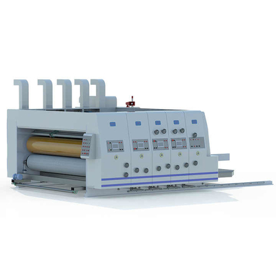 Cardboard Flexo Printer Slotter Die Cutter 4 Warna Komputerisasi
