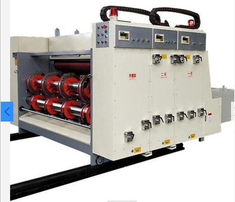 Chain Feeder 3 Warna 50pcs/Min Flexo Printer Slotter Die Cutter