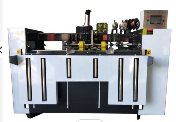 Semi Otomatis 2000mm Kotak Bergelombang Mesin Jahitan Karton Stapler Wire Pneumatic Driven
